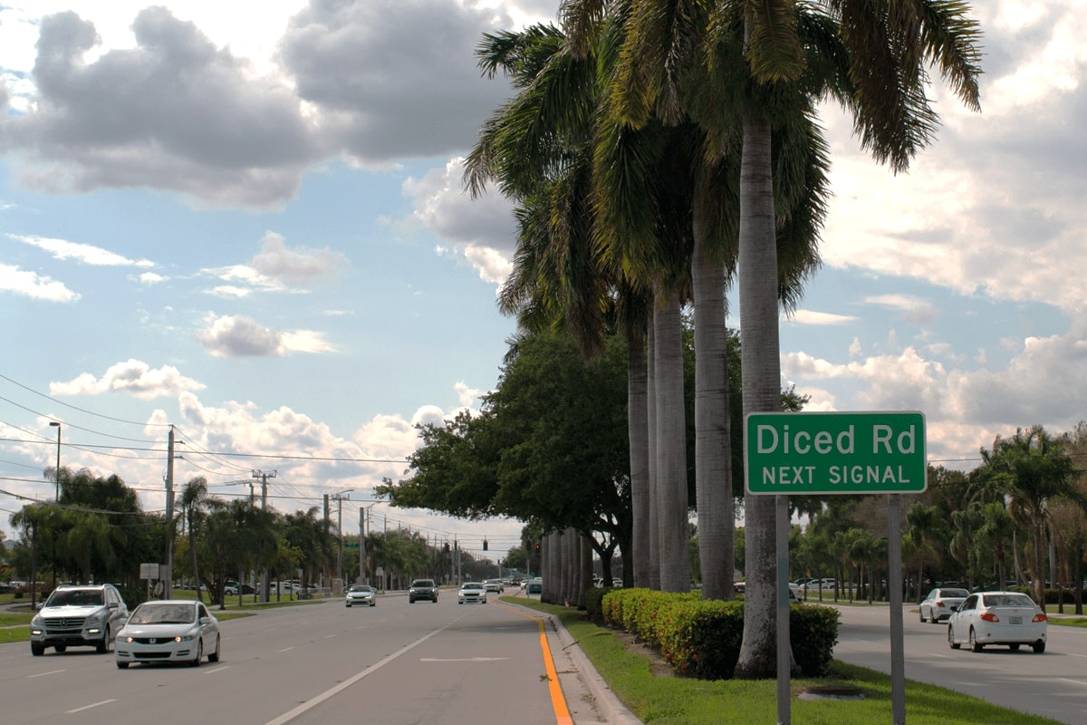 Diced Rd Street Sign